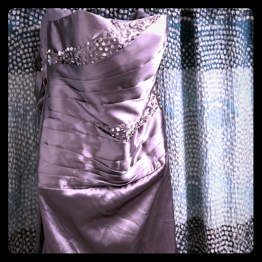 Silver Prom/ Bridesmaid/ Party Dress